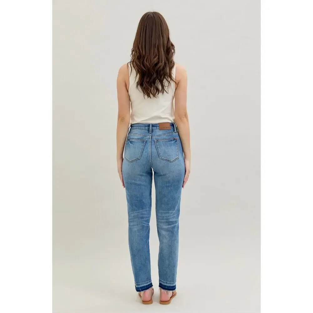 Classic High-Rise Straight Leg Jeans - Light Blue - Picture 6 of 13